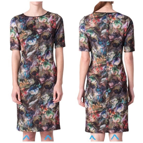 Margaret O'Leary Quilted Bodycon Floral Dress - Picture 1 of 7